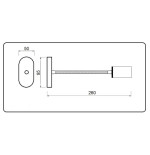 TravelLeds opb spot Zw flex led 5K 260mm opaal switch/usb