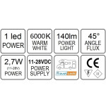 TravelLeds opb spot Ch flex led 6K 315mm switch