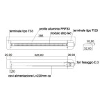 TravelLeds Lineaire alu zw COB 3K 326 mm switch