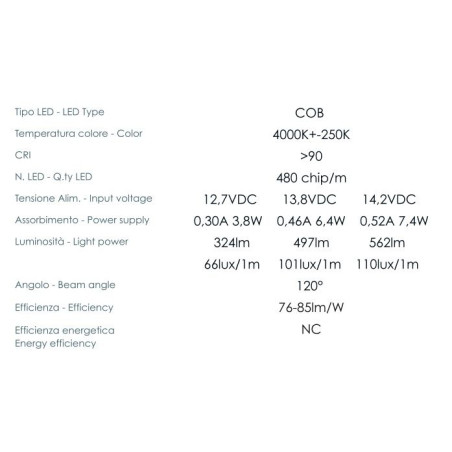 TravelLeds Linear Alu SW COB 3K 326 mm Switch