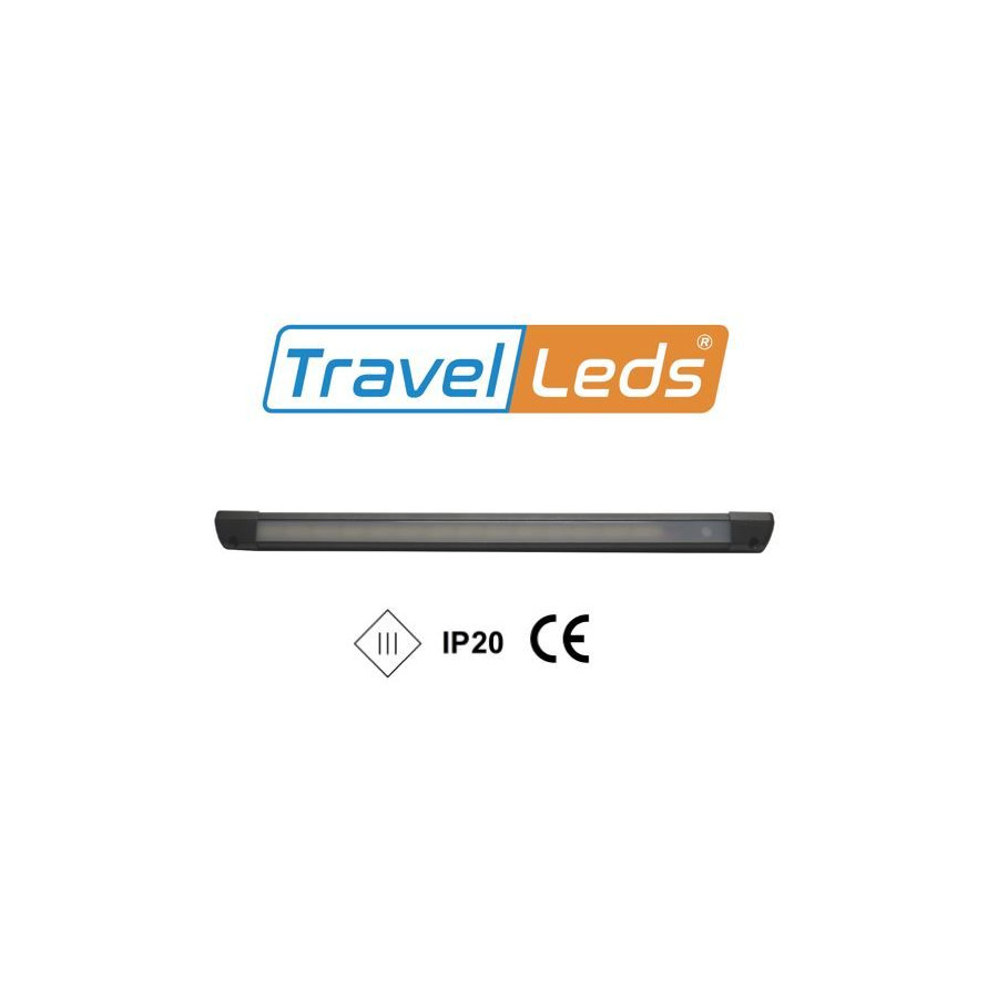 TravelLeds Lineaire alu zw COB 3K 422mm schakelaar/touch