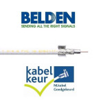 Belden H125D00 coax duobond + PVC cable certificate white reel 500 mt