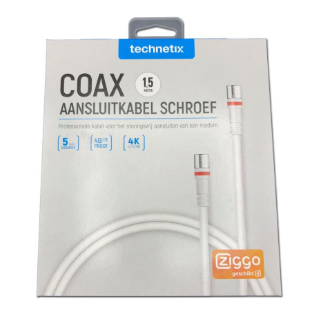 Technetix RLA ++ 30-1.5-S Shop Modem F-Con Coax cable 1.5mtr. Z