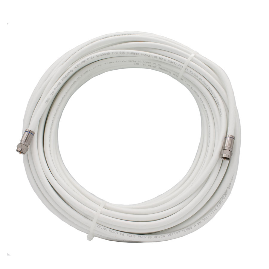 Triax Coax cable 20MTR incl. Compression F connectors
