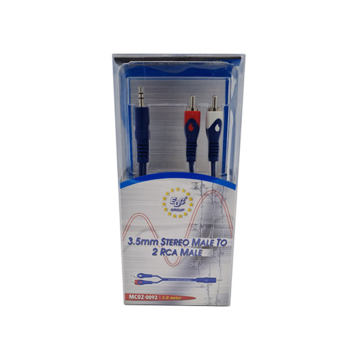 02-0092 Audio gradient 2 Cinch 3.5mm Stereo 5 m. / 58103 mc