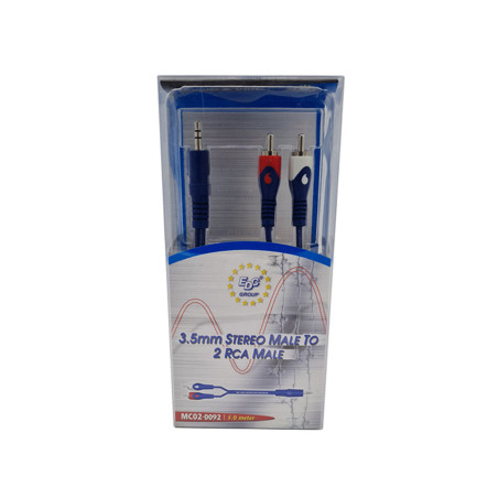 02-0092 Audio gradient 2 Cinch 3.5mm Stereo 5 m. / 58103 mc