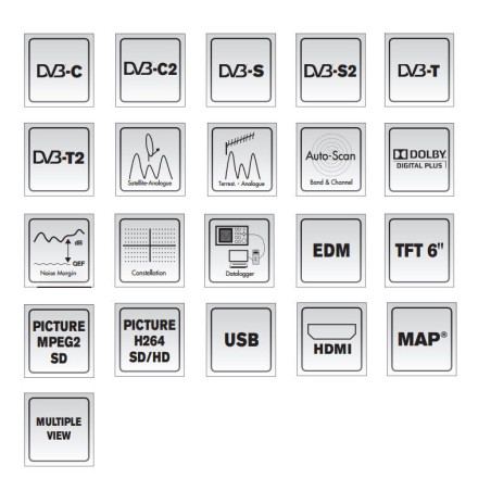 FTE MediaMax Mini S2 / C2 / T2 HD MPEG 4.TFT 6 "Color 3001061