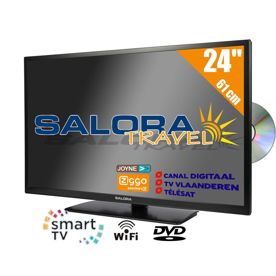 Salora 24" LED TV 9109CTS2 DVD WiFi CI S2/C/T2 12/230V SMART,Salora 24" LED TV 9109CTS2 DVD WiFi CI S2/C/T2 12/230V SMART