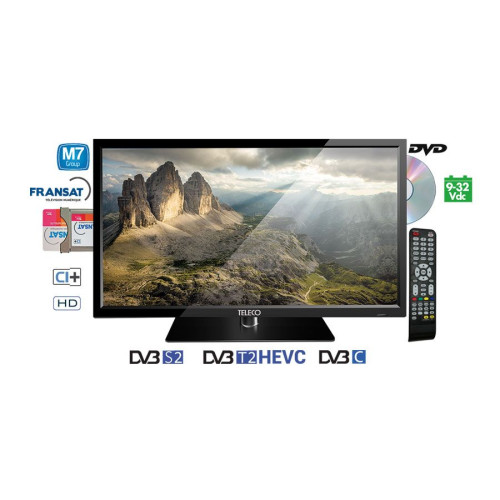 Teleco TEK 22D MINI TV22, DVB-S2 / T2, DVD, 9-32V, HEVC,M7 Fscan,Teleco TEK 22D MINI TV22, DVB-S2 / T2, DVD, 9-32V, HEVC,M7 Fsca
