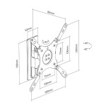 My Wall HC2-1 TV bracket 13-43 '' (15 kg / 8.6cm)