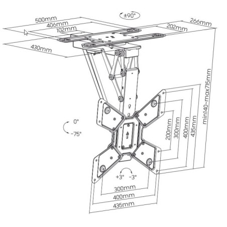 My Wall HL48M Motorized / folding TV ceiling bracket