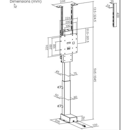 My Wall HP66 Motorized / built-in TV bracket 17 "- 32"